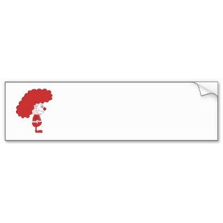 Clown in Red and White. Cartoon. Bumper Stickers