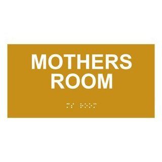 ADA Mothers Room Braille Sign RSME 431 WHTonGLD Wayfinding  Business And Store Signs 