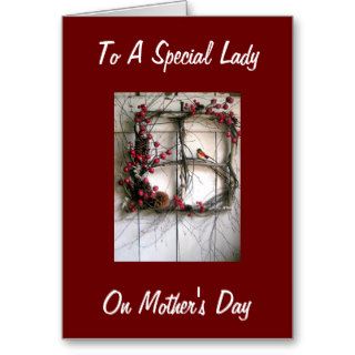 SPRINGTIME COUNTRY WREATH MOTHER'S DAY TO ANYONE GREETING CARD