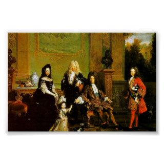 Portrait Of Louis Xiv And His Heirs By Formerly At Print