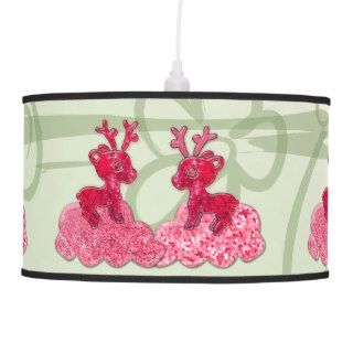 Princess Baby Christmas Glitter Reindeer Rudolph Hanging Lamp