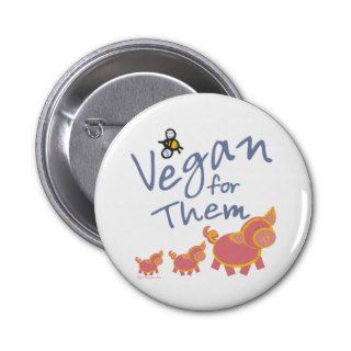 Vegan for Animals Pinback Button