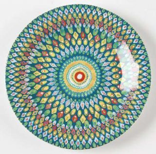 222 Fifth (PTS) Mayan Jewel Salad Plate, Fine China Dinnerware   Multicolor Diam