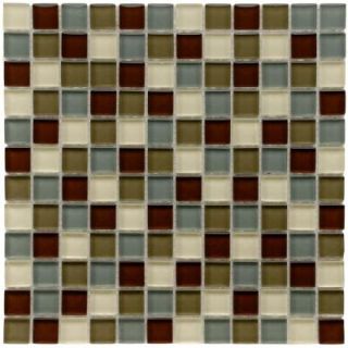 Merola Tile Tessera Square Canopy 11 3/4 in. x 11 3/4 in. x 8 mm Glass Mosaic Wall Tile GMRATCN