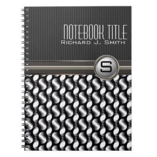 Cool Guy Abstract Black White Custom Notebook