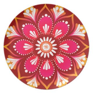 Funky Colorful Mandala Plate