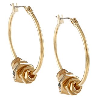 Kenneth Cole Cubic Zirconia Goldtone Hoop Earrings Kenneth Cole Fashion Earrings
