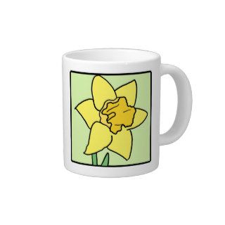Cartoon Clip Art Daffodil Spring Garden Flower Jumbo Mug