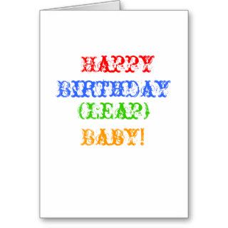 Happy, Birthday, (Leap), Baby Card