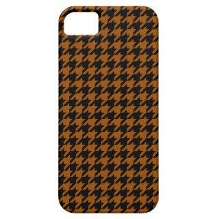 Classic Brown and Black Houndstooth Pattern iPhone 5 Case