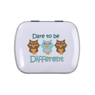Dare To Be Different Owls Jelly Belly Candy Tins