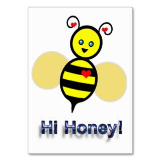Hi Honey Bee Cards to Hand Out for Kids Business Card Templates