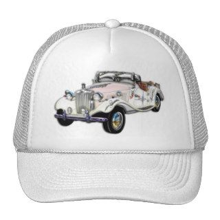 Classic White and Gold MG Convertible Mesh Hats