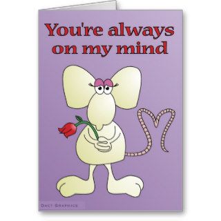"You're always on my mind rat" Card