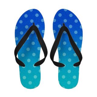 Blue Fade Polka dot Flip Flops