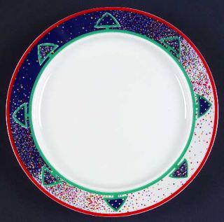 Dansk Winterfest Bread & Butter Plate, Fine China Dinnerware   Multicolor Trees