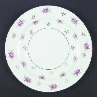 Japan China Rosette Dinner Plate, Fine China Dinnerware   Smooth,Pink Roses,Plat
