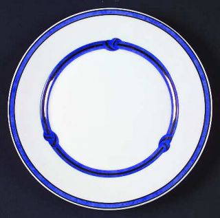 Christofle Rubanea Blue Salad/Dessert Plate, Fine China Dinnerware   Blue Bands