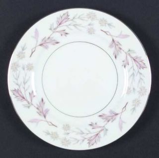 Harmony House China Woodhue Salad Plate, Fine China Dinnerware   Brown/Pink Leav