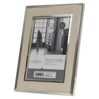 Threshold Metal Frame with Linen Mat   Natural 5x7