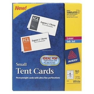 Avery 2 x 3 1/2 Small Tent Cards   White (160 Per Box)