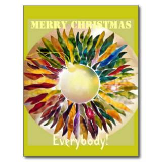 Merry Christmas Everybody Decorative Invitation Post Card