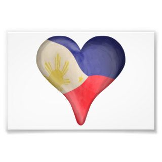 Philippine Flag In A Heart Art Photo