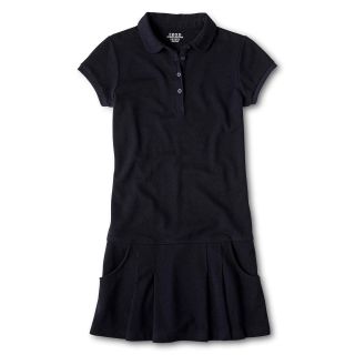 Izod Short Sleeve Knit Piqué Polo Dress   Girls 4 16 and Girls Plus, Navy, Girls
