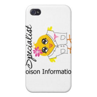 Poison Information Specialist Chick v2 Cases For iPhone 4