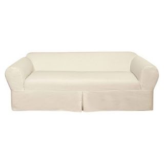 2Pc Wrap Sofa Slipcover   White