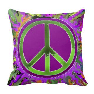 SUPER Groovy Peace Sign Pillow