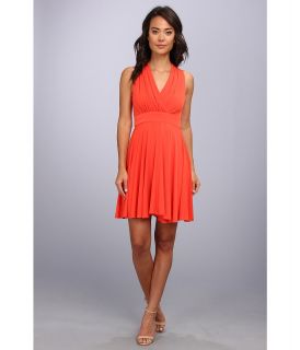 Jessica Simpson Jersey Fit Flare Dress Womens Dress (Orange)
