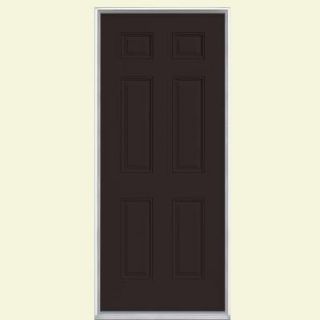 Masonite 6 Panel Painted Steel Entry Door with No Brickmold 39905