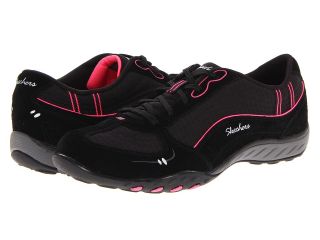 SKECHERS Relaxed Fit Breathe   Easy   Just Relax Womens Lace up casual Shoes (Black)
