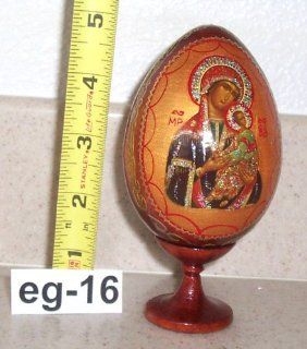Russian Easter Icon Egg * StrastnayaHoly Mother * Wood * eg 16  Other Products  
