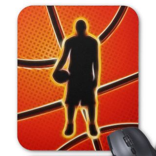 Basketball Player Silhouette Mouse Pads