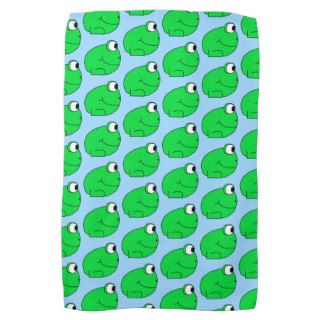 Green Frog Pattern. Kitchen Towels