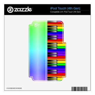 Rainbow Piano Keyboard Skin For iPod Touch 4G