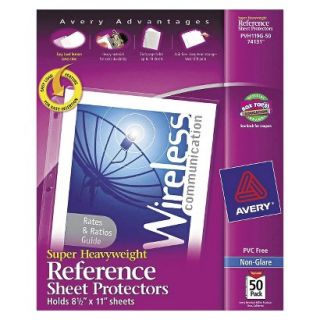 Avery Top Load Poly Sheet Protectors, Super Heavy Gauge, Letter, Nonglare   50