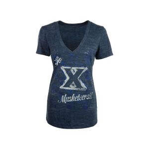 Xavier Musketeers adidas NCAA Womens Go Logo V Neck Short Sleeve Burnout T Shirt