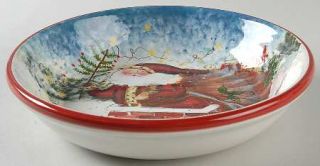 Enchanted Santa 9 Individual Pasta Bowl, Fine China Dinnerware   Susan Winget,