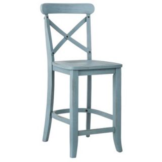 Counter Stool French Country X Back Counter Stool   Teal
