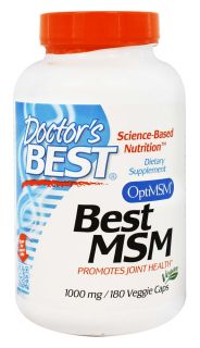 Doctors Best   Best MSM 1000 mg.   180 Vegetarian Capsules