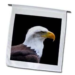fl_155627_1 InspirationzStore Photography   Bald Eagle bird of prey profile on black   eagle scout gifts   wild animal wildlife photography   Flags   12 x 18 inch Garden Flag  Outdoor Flags  Patio, Lawn & Garden