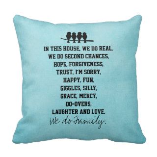 In this House We Do Family Quote Pillow