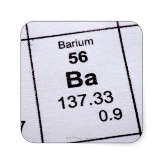 Barium molecular formula square stickers
