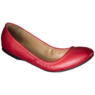 Womens Mossimo Supply Co. Ona Side Scrunch Ballet Flat   Red 7.5