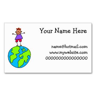 Globe Kid Business Card Templates