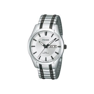 Pulsar Mens Silver Tone Expansion Collection Watch