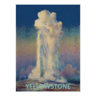 Yellowstone National Park ~ Vintage USA Travel Poster